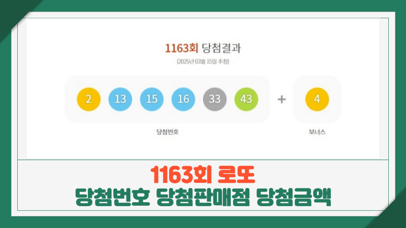1163회 로또