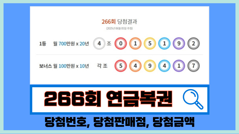 266회 연금복권
