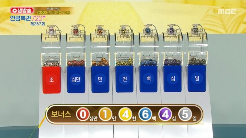 267회 연금복권 추첨방송 보너스