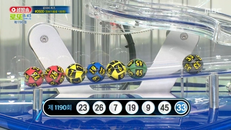 1190회 로또복권 당첨추첨-b
