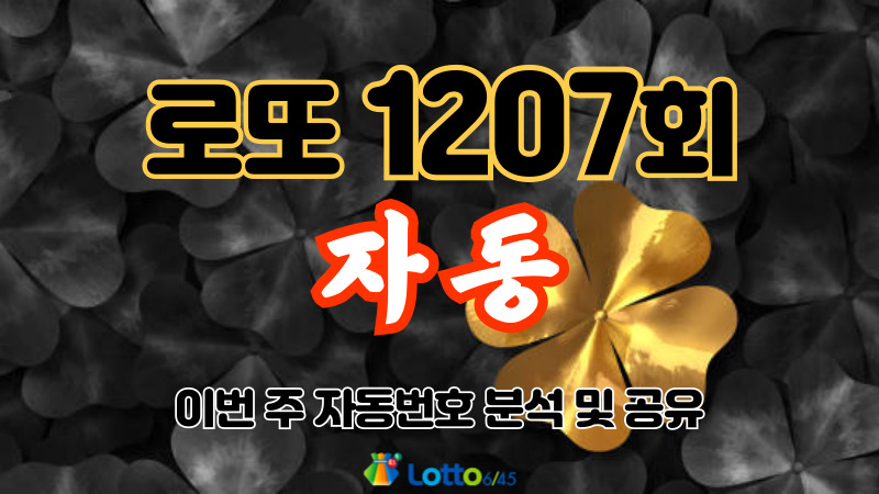 로또 1207회 자동