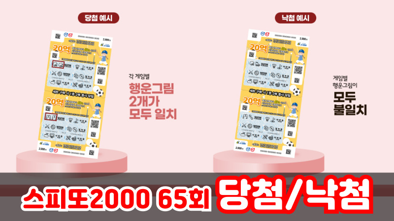 스피또2000 65회 당첨-낙첨