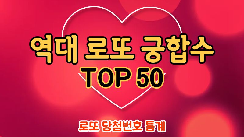 역대 로또 궁합수 TOP 50