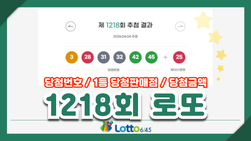 1218회 로또